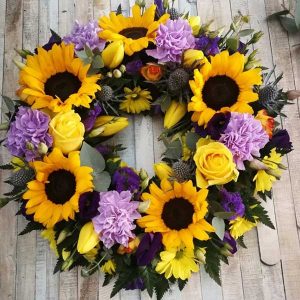 sunflower flower wreath
